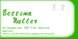 bettina muller business card